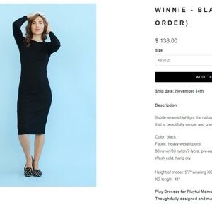 Sonnet James Winnie Dress - NWT